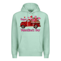 Seafoam happy valentine's day truck hearts Premium Hoodie - RanaPortraitStore