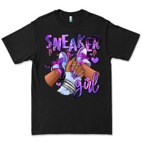 Black Purple galaxy sneaker girl Premium Tee - RanaPortraitStore