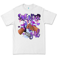 White Purple galaxy sneaker girl Premium Tee - RanaPortraitStore