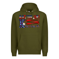 Army Green patriotic baseball kindergarten theme Premium Hoodie - JahusDesignShop