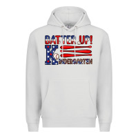 Dove Grey patriotic baseball kindergarten theme Premium Hoodie - JahusDesignShop