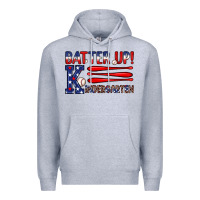 Heather Grey patriotic baseball kindergarten theme Premium Hoodie - JahusDesignShop