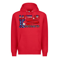 Red patriotic baseball kindergarten theme Premium Hoodie - JahusDesignShop