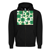 Black st patrick clover Zipper Hoodie - MaliasSmallBusiness