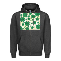 Charcoal Heather st patrick clover Zipper Hoodie - MaliasSmallBusiness