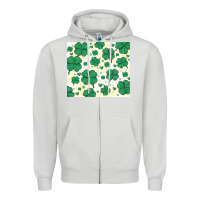 Dove Grey st patrick clover Zipper Hoodie - MaliasSmallBusiness
