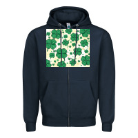 Navy st patrick clover Zipper Hoodie - MaliasSmallBusiness