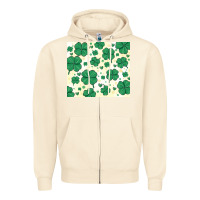 Sandshell st patrick clover Zipper Hoodie - MaliasSmallBusiness