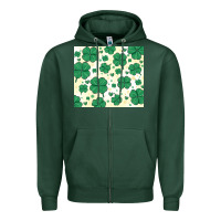Sports Green st patrick clover Zipper Hoodie - MaliasSmallBusiness