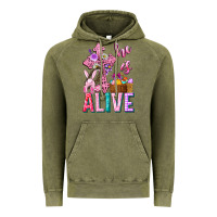 Vintage Olive he is alive easter Vintage Hoodie - Neo Western
