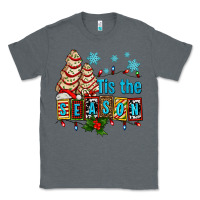 Charcoal Heather tis the season christmas tree cake ado Classic Tee - AdoDesignShop