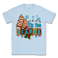 Dusty Blue tis the season christmas tree cake ado Classic Tee - AdoDesignShop