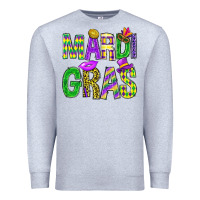 Heather Grey Western Mardi Gras Premium Sweatshirt - BundleAndBundleShop
