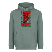 Sage merry christmas lightning bolt Heavyweight Hoodie - MaliasSmallBusiness