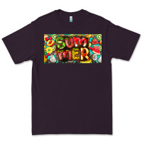 Plum summer with fruits license plate Premium Tee - BarkalooDesign