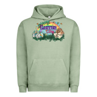 Pigment Oil Green Happy Easter Day rainbow Urban Hoodie - HowdyJamesFarm