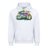 White Happy Easter Day rainbow Urban Hoodie - HowdyJamesFarm