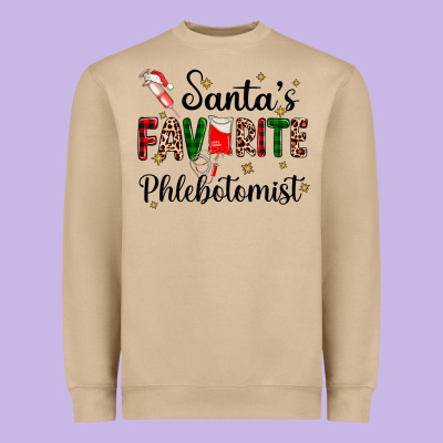 Santas Favourite Phlebotomist Heavyweight Sweatshirt Designed By Adodesignshop