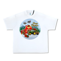 White merry christmas small town christmas ornament Urban Heavy Tee - BundleAndBundleShop