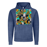 Vintage Denim holstein cow seamless pattern Vintage Hoodie - HRA Design Shop