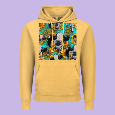 Holstein Cow Seamless Pattern Vintage Hoodie Designed By Hra Design Shop