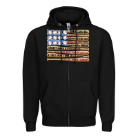 Black baseball ballgame Zipper Hoodie - MaliasSmallBusiness