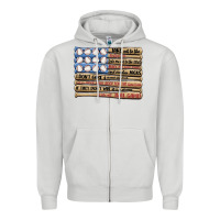 Dove Grey baseball ballgame Zipper Hoodie - MaliasSmallBusiness