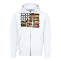 White baseball ballgame Zipper Hoodie - MaliasSmallBusiness