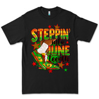 Black Steppin' into Juneteenth Premium Tee - RanaPortraitStore