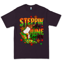 Plum Steppin' into Juneteenth Premium Tee - RanaPortraitStore