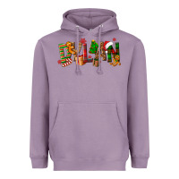 Lavender Personalized Christmas Themed Heavyweight Hoodie - NancyCooperArtShop