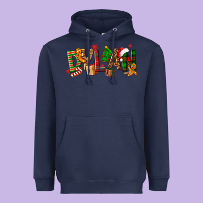 Personalized Christmas Themed Heavyweight Hoodie Designed By Nancycooperartshop
