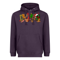 Plum Personalized Christmas Themed Heavyweight Hoodie - NancyCooperArtShop