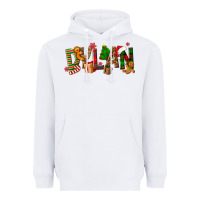 White Personalized Christmas Themed Heavyweight Hoodie - NancyCooperArtShop