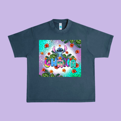 Ohana Stitch Urban Heavy Tee Designed By Adodesignshop