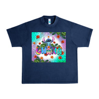 Navy ohana stitch Urban Heavy Tee - AdoDesignShop