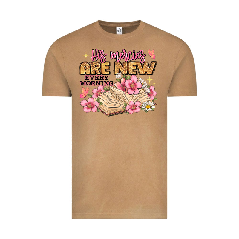 His Mercies Are New Every Morning Lamentations 3 2 Vintage Tee by JahusDesignShop | Teevron