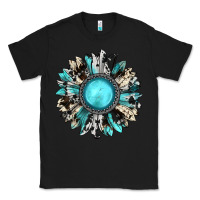 Black western sunflower gemstone Classic Tee - JahusDesignShop