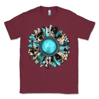 Burgundy western sunflower gemstone Classic Tee - JahusDesignShop
