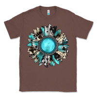 Chestnut western sunflower gemstone Classic Tee - JahusDesignShop