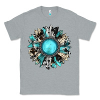 Heather Grey western sunflower gemstone Classic Tee - JahusDesignShop