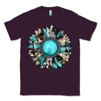 Plum western sunflower gemstone Classic Tee - JahusDesignShop
