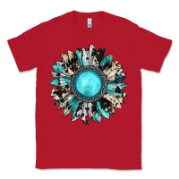 Red western sunflower gemstone Classic Tee - JahusDesignShop