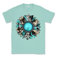 Seafoam western sunflower gemstone Classic Tee - JahusDesignShop