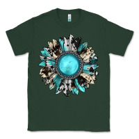 Sports Green western sunflower gemstone Classic Tee - JahusDesignShop