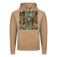 Vintage Coffee faith cross seamless pattern Vintage Hoodie - HRA Design Shop