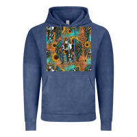 Vintage Denim faith cross seamless pattern Vintage Hoodie - HRA Design Shop
