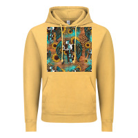 Vintage Mustard faith cross seamless pattern Vintage Hoodie - HRA Design Shop