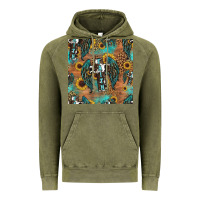 Vintage Olive faith cross seamless pattern Vintage Hoodie - HRA Design Shop