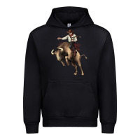 Black Cowboy bull rodeo Urban Hoodie - HowdyJamesFarm